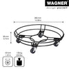 15" Black Round Steel Wire Plant Caddy