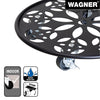 11.8" Black Round Flower Steel Plant Caddy