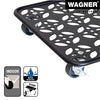 11.8" Black Square Flower Steel Plant Caddy