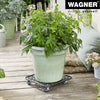 11.8" Black Square Flower Steel Plant Caddy