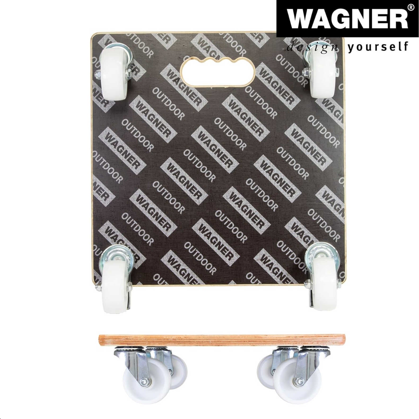 15" Black Square MaxiGrip Plant Caddy