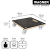 15" Black Square MaxiGrip Plant Caddy