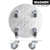11.8" Silver Round Diamond Plated Aluminum Plant Caddy