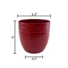 6.3" Red Ceramic Bergamo Pot