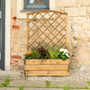 Large Flower Box with Scalloped Trellis
