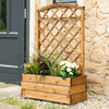 Large Flower Box with Scalloped Trellis