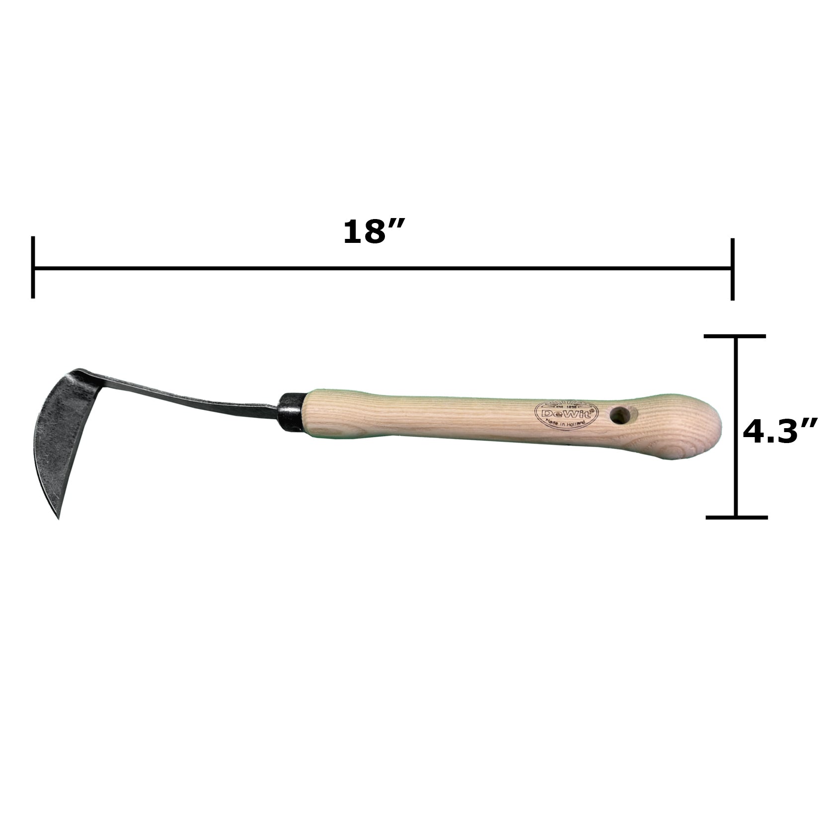DeWit Hoe - Japanese Right Hand with 10" Handgrip