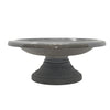 7.5" Gray Fiber Clay Birdbath