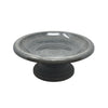 7.5" Gray Fiber Clay Birdbath
