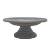 7.5" Dove Gray Fiber Clay Birdbath
