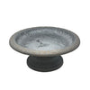 7.5" Dove Gray Fiber Clay Birdbath