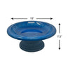 7.5" Azure Fiber Clay Birdbath