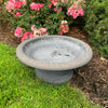 7.5" Dove Gray Fiber Clay Birdbath