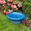 7.5" Azure Fiber Clay Birdbath