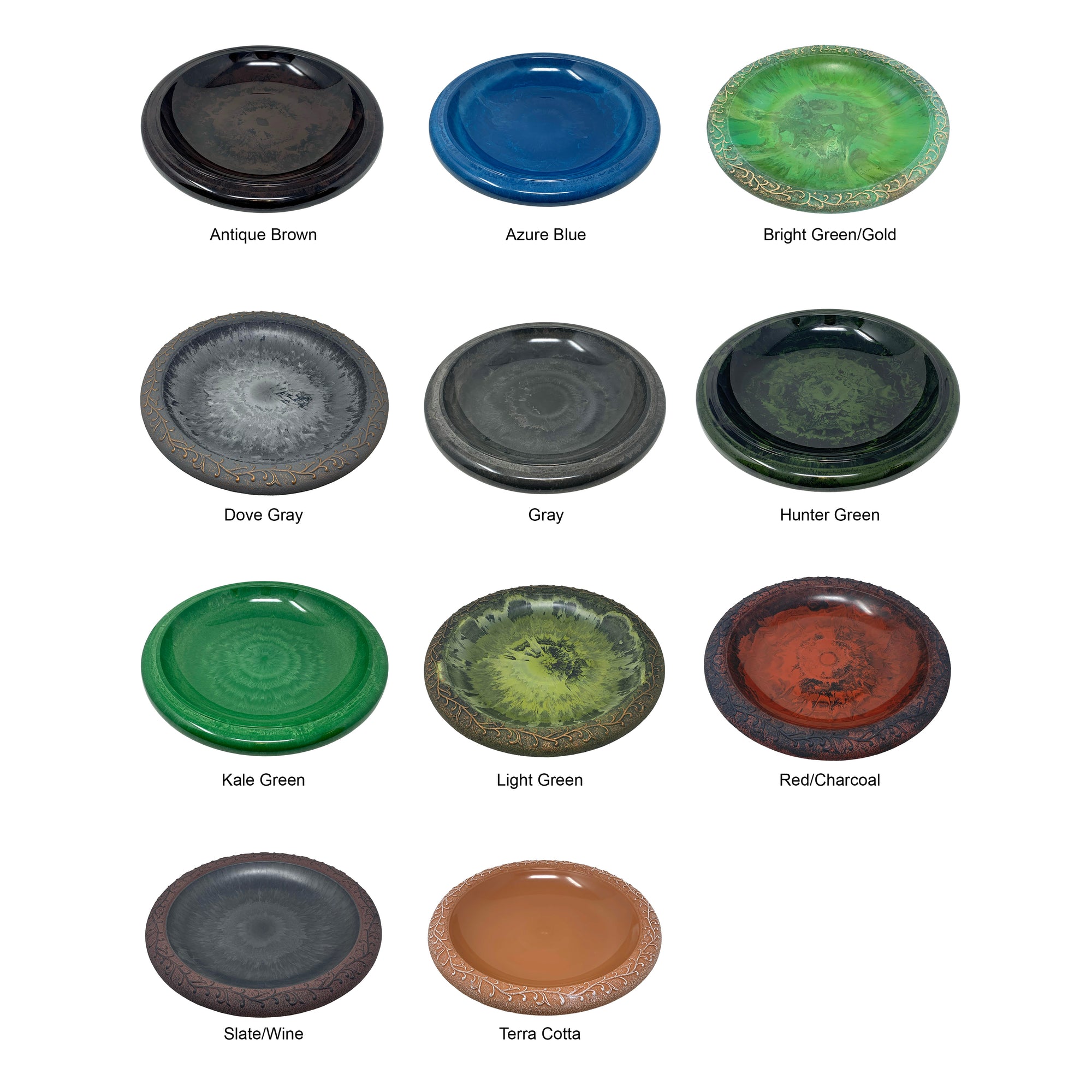 25" Black Metal Birdbath Base