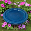 19" dia Azure Fiber Clay Birdbath Bowl