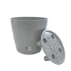 5" Gray Round Self-Watering Bamboo Pot