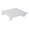 18.5" Silver Square Diamond Plated Aluminum Plant Caddy