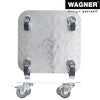 11.4" Silver Square Diamond Plated Aluminum Plant Caddy