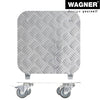 11.4" Silver Square Diamond Plated Aluminum Plant Caddy