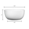 6.3" Shiny White Ceramic Basel Full Color Pot