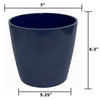 7" Indigo Round Self-Watering Bamboo Pot