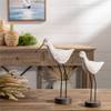 Bird (Set of 2) 12"H, 14.5"H Wood/Metal