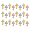 Felt Wood Mushroom Decor (Set of 24)