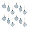 Ornament (Set of 12) 3"D, 4"H, 5"H Glass