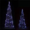 LED Tree Form (Set of 2) 24.5", 34.5"H Iron Wire UL Plug and Remote Included