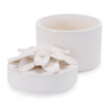 Floral Box (Set of 3) 4"D x 4.5"H Stoneware
