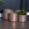 Pot (Set of 4) 6.75"D x 6"H, 7.75"D x 6.75"H, 9"D x 7.5"H, 10"D x 8.25"H Metal