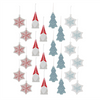 Ornament (Set of 24) 4"H, 4"H, 4.75"H, 4.75"H Ceramic