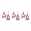 Star and Tree Cookie Cutter Ornament (Set of 6) 4"H, 4.75"H Metal