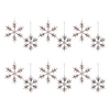 Jewel Snowflake Ornament (Set of 12) 6"H, 8"H Iron/Glass Beads