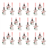 Snowman Ornament (Set of 24) 3"H, 4"H, 4.25"H Clay Dough