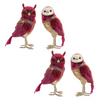 Owl (Set of 4) 9.5"H, 10"H Foam/Fabric