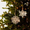 Snowflake Ornament (Set of 24) 5”H Wood