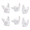 Chicken (Set of 6) 4.25”H Ceramic