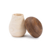 Mushroom Box (Set of 2) 5"H, 6.5"H Wood