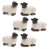 Sheep (Set of 6) 3"H, 3.25"H Resin
