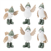 Winter Bird with Snowboots Figurine (Set of 6)