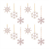 Snowflake Ornament (Set of 12) 3.5”H Iron/Glass Beads