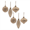 Ornament (Set of 6) 4.25"H, 4.5"H, 7"H Plastic/Bamboo