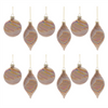 Ornament (Set of 12) 3"D, 5"H Glass