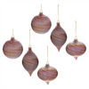Ornament (Set of 6) 4"H, 4"D, 6"H Glass
