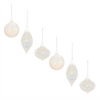 Ornament (Set of 6) 3"D, 3.75"H, 5.5"H Glass