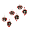 Ornament (Set of 6) 5"H, 7"H Glass
