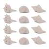 Shell (Set of 12) 2"H, 2.5"H, 3"H Resin