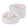 Floral Box (Set of 3) 4"D x 4.5"H Stoneware